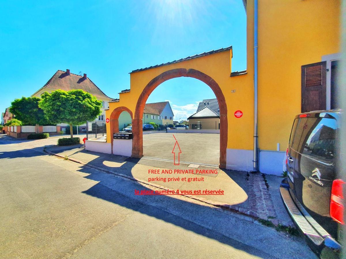 -Gite Cocoon Spa-Jacuzzi-Jardin-Parking Prive-Climatisation Holtzwihr Buitenkant foto